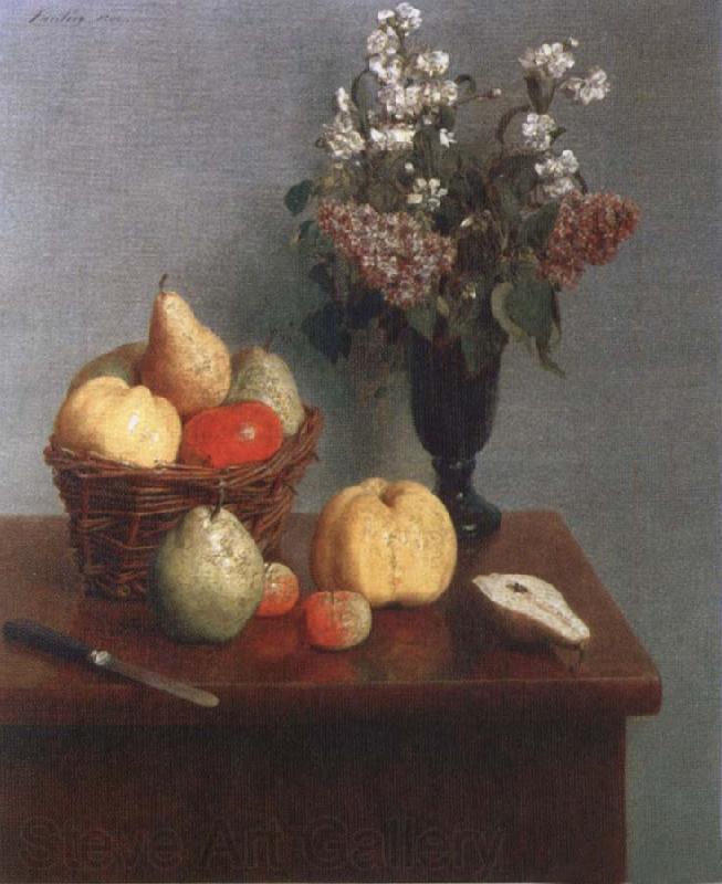 Henri Fantin-Latour Still life with Flowers and Fruit Norge oil painting art
